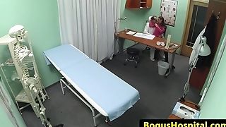 Real Spycam First-timer Munched Out By Her Doc