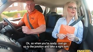 Buxomy Blondie Louise Lee Yells During Fuck-fest In The Car. Hd Flick